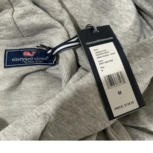 Vineyard Vines Mens HOCR Head of the Charles Regatta Hoodie Grey Heather M NEW - Picture 5 of 6